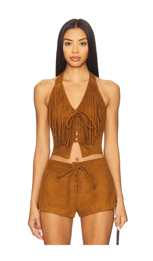 Noella Faux Suede Top Lovers and Friends