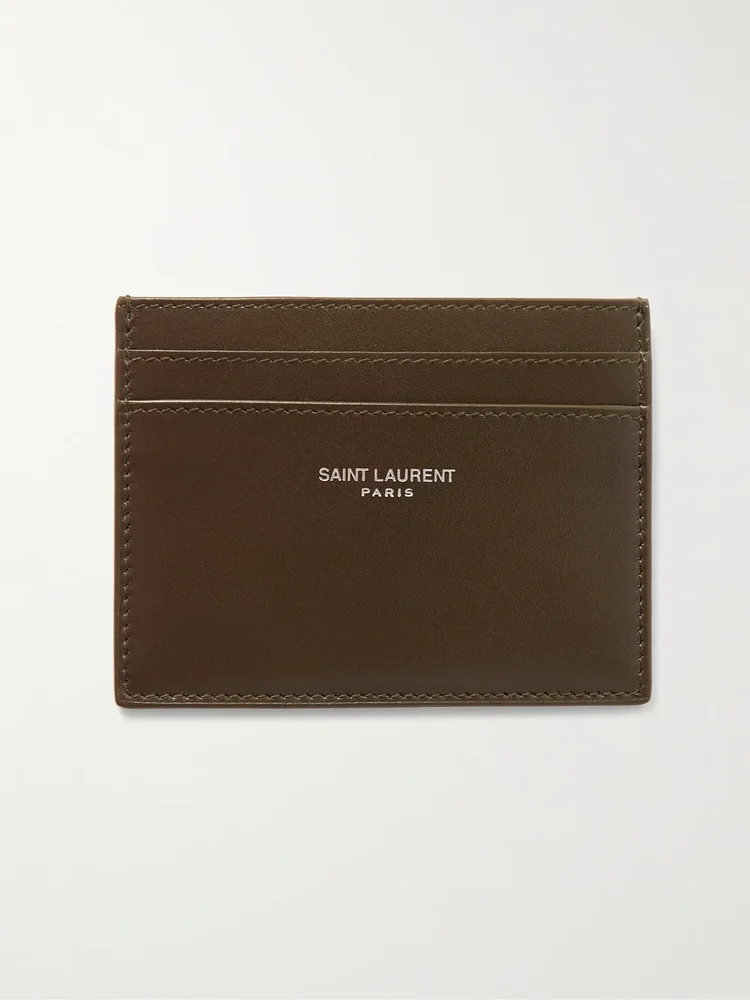 Logo-Print Leather Cardholder