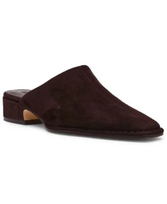 Chocolate Brown Suede Ballet Mules