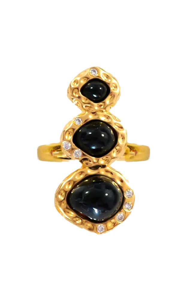 The Merriam Ring In Gold With Onyx