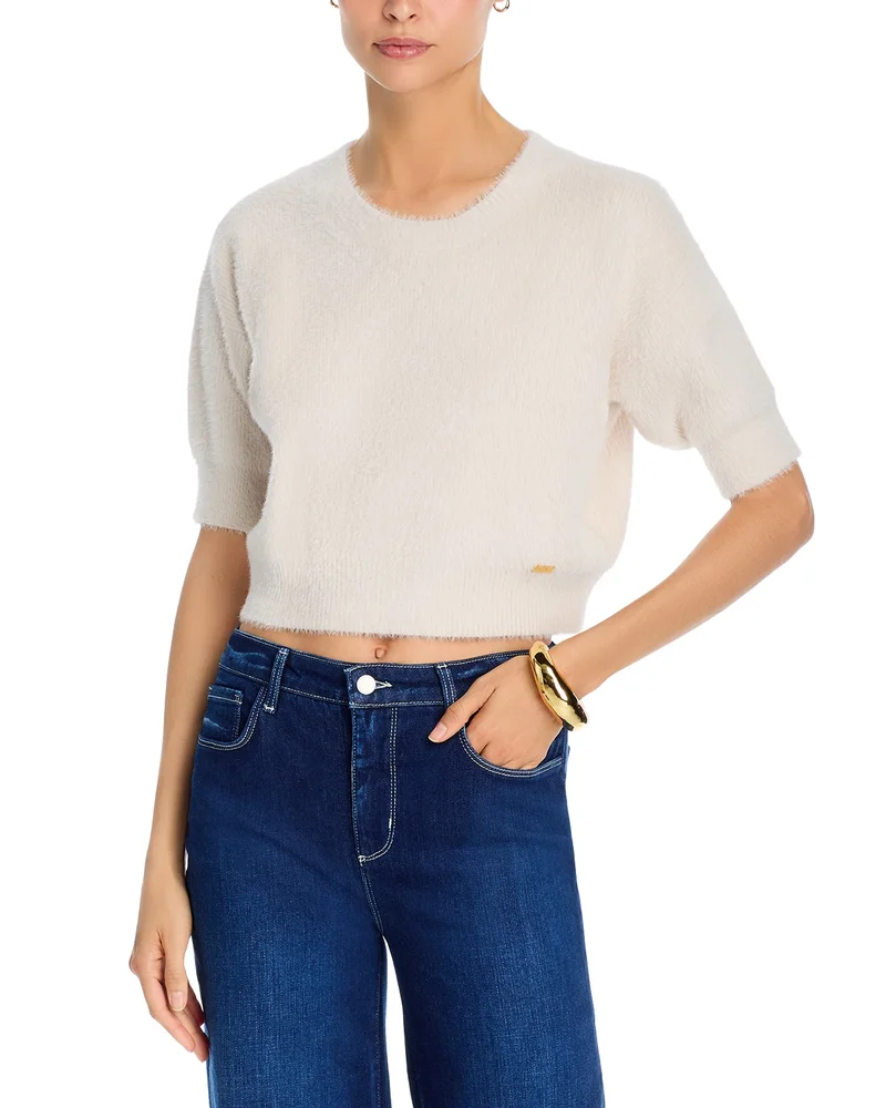 Guinevere Cropped Crewneck Sweater