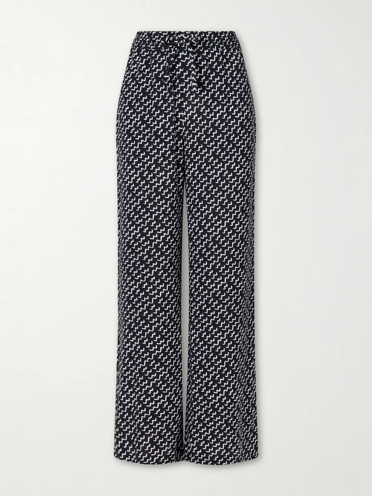 Estrellitas Y Olas printed woven straight-leg pants