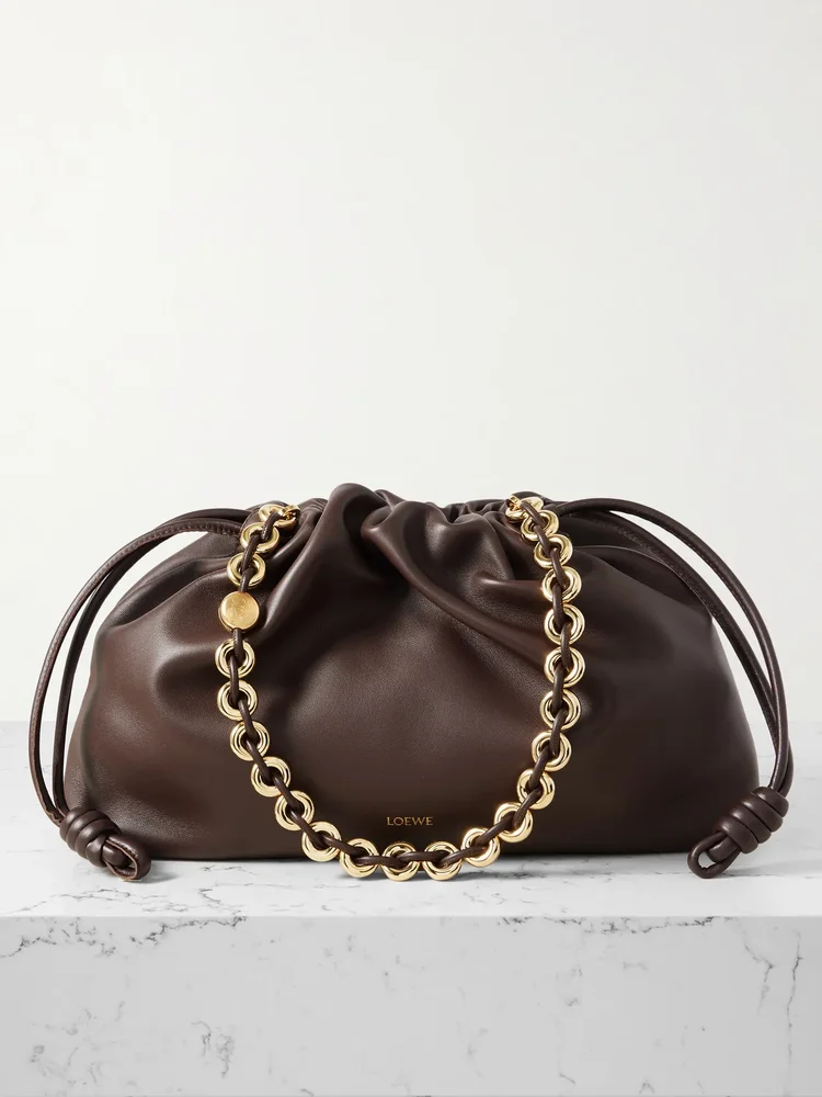 Flamenco large leather shoulder bag