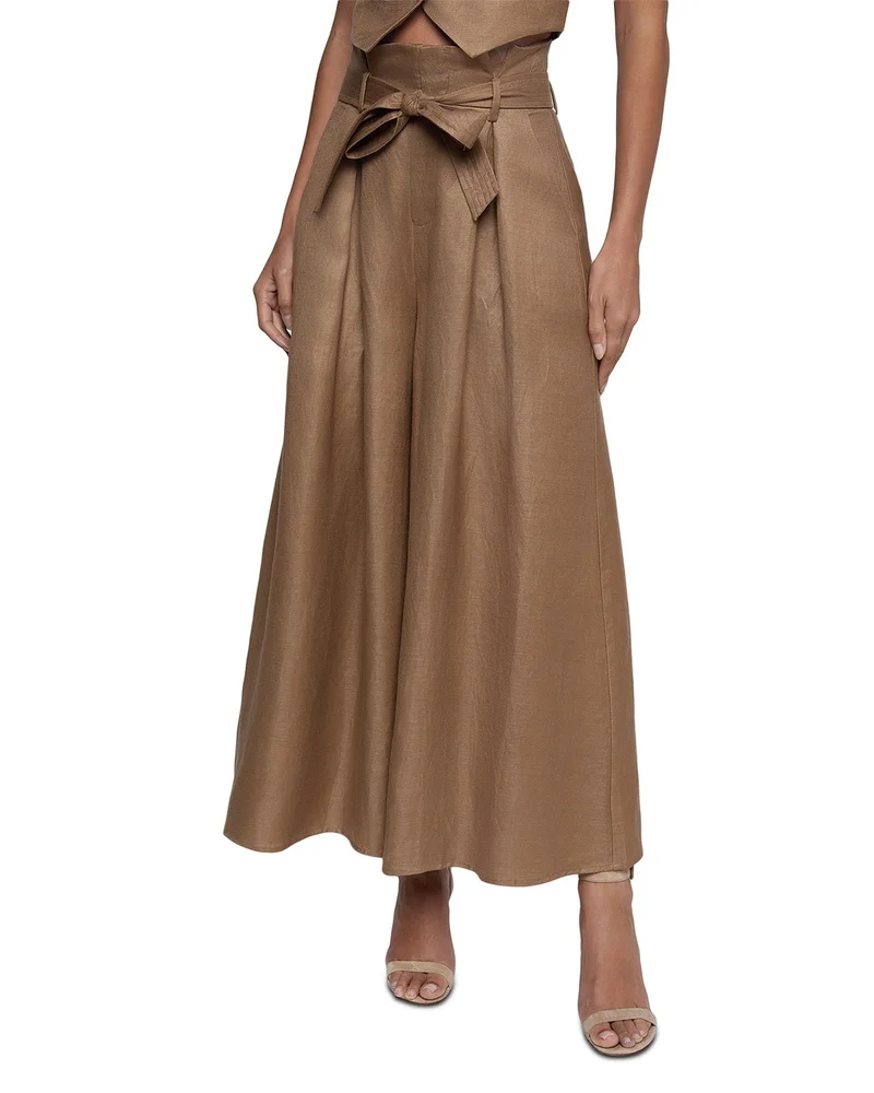 Lowen Paper Bag Waist Crop Pants