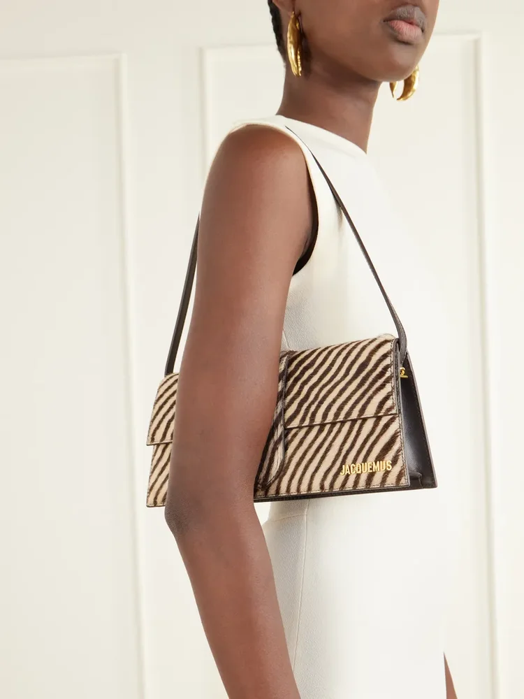Le Bambino animal-print calf hair shoulder bag