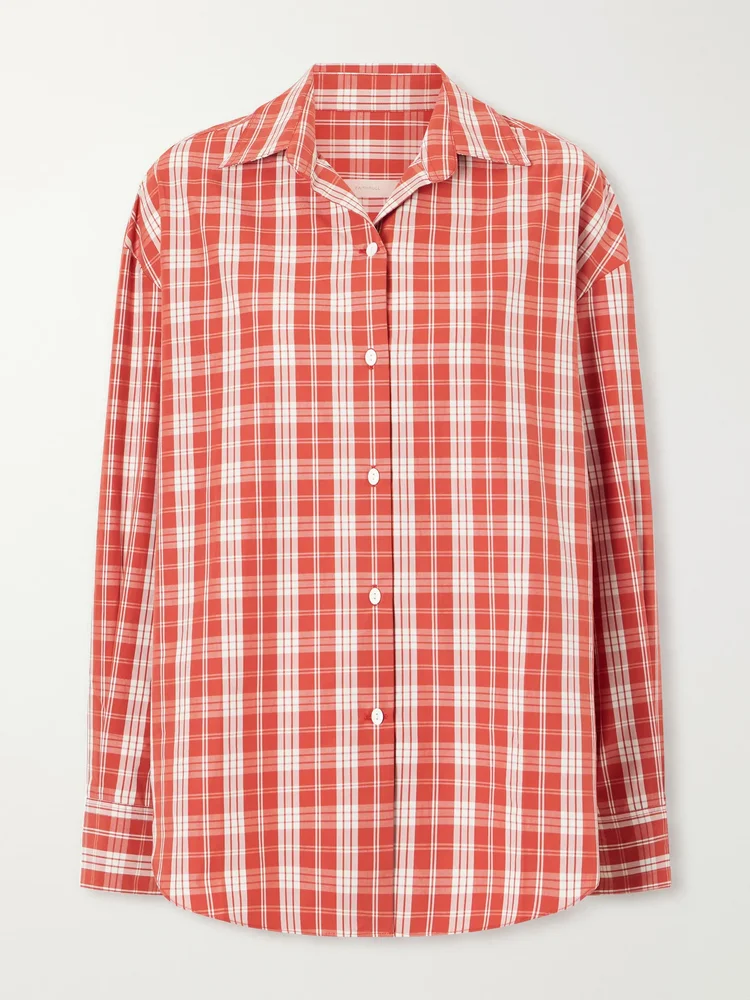 En Vau checked cotton shirt