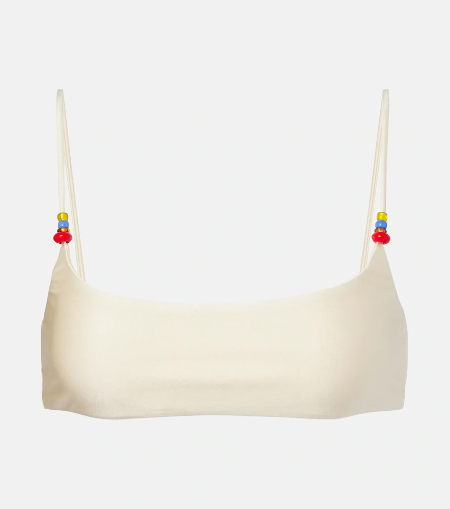 Muse beaded bikini top