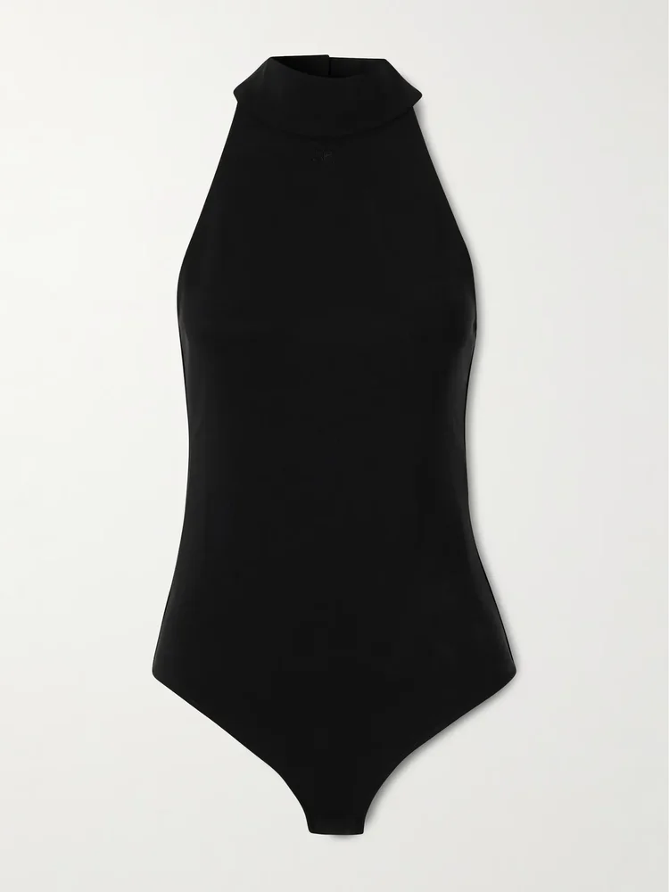 COURREGES Stretch-jersey halterneck bodysuit