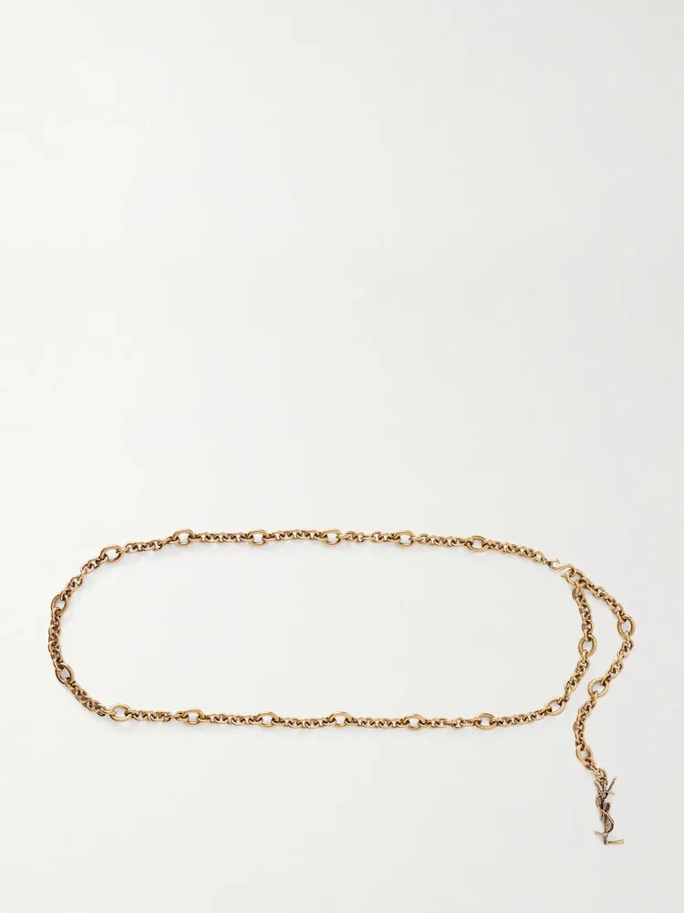 Gold-tone chain belt