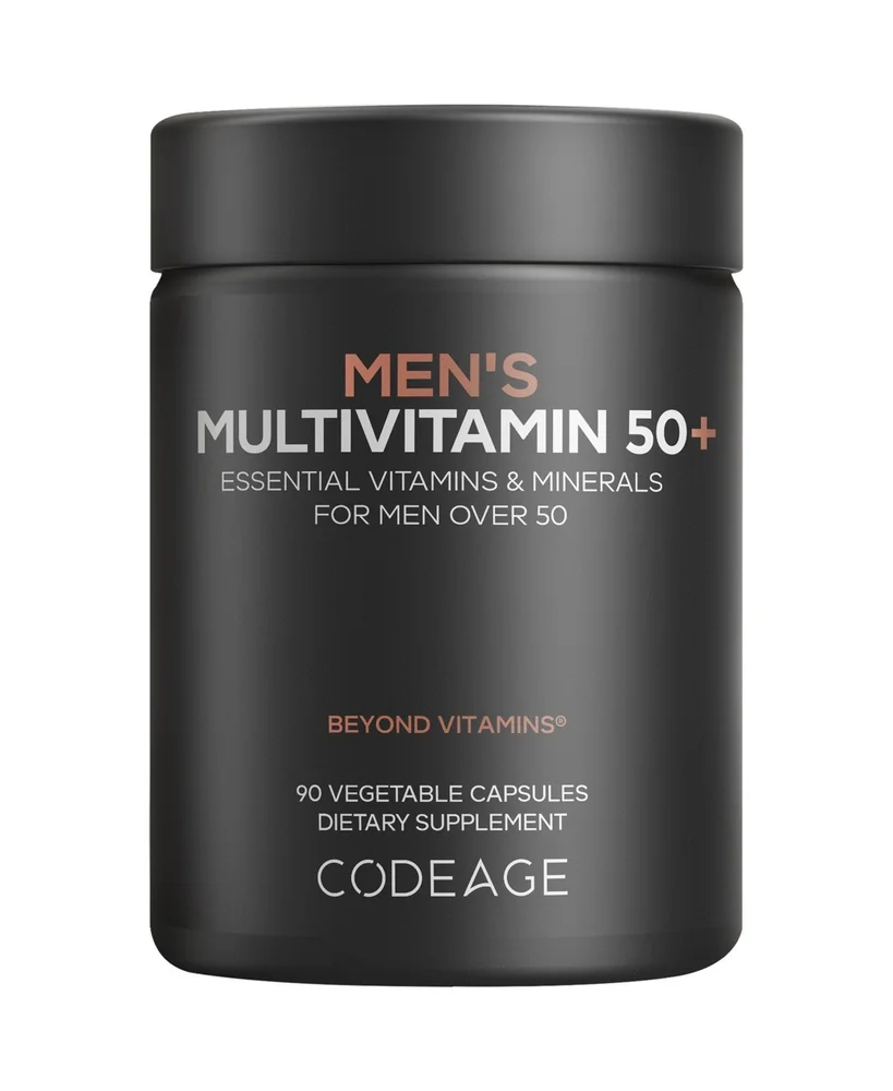 Men's Multivitamin 50+ Supplement Essential Vitamins for Men Over 50 Years Old, Minerals, CoQ10, Turmeric, Panax Ginseng, 90 Capsules