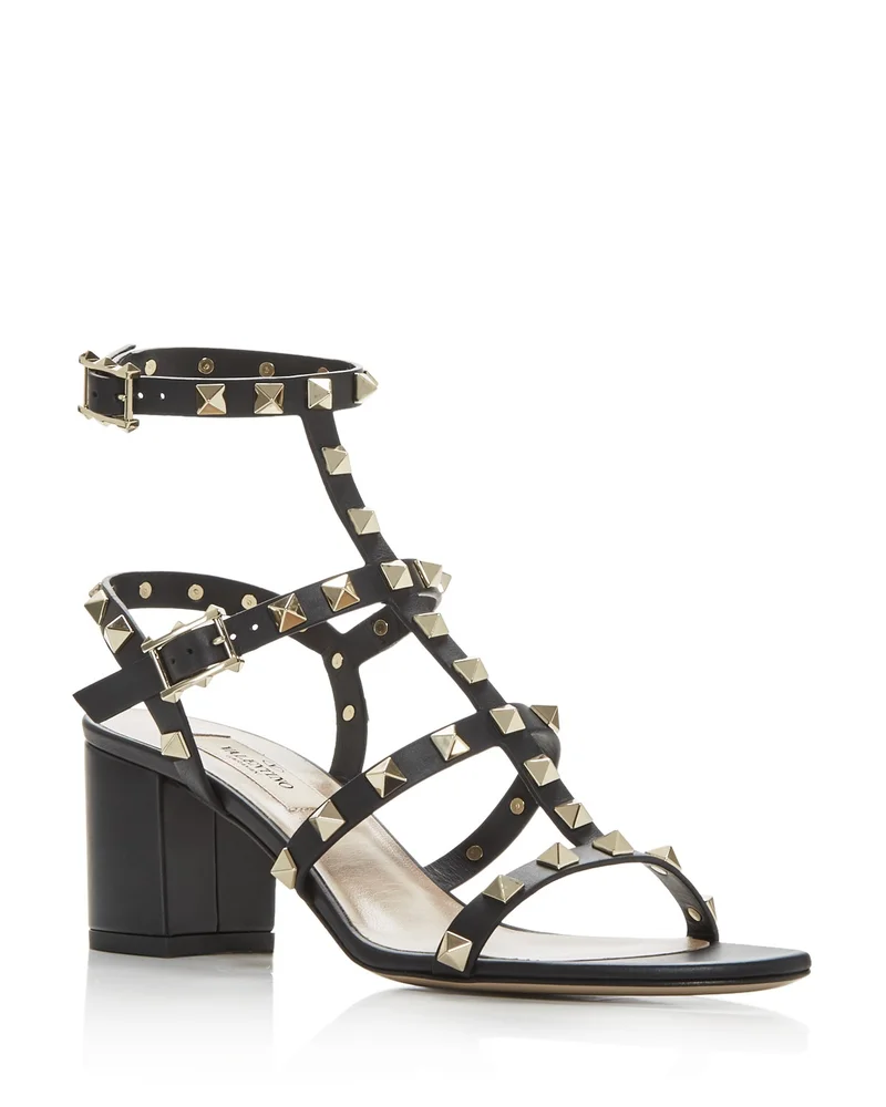 Rockstud City Block Heel Sandals