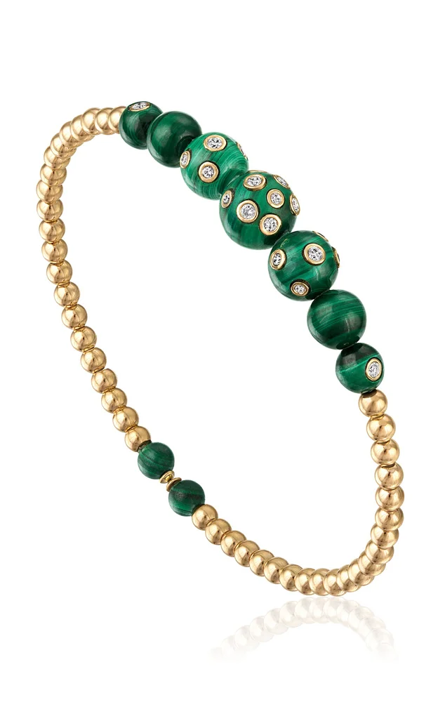 Bubbles Flex 14K Yellow Gold Diamond Bangle