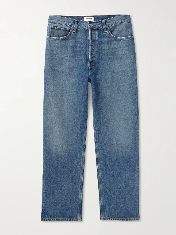 90's Straight-Leg Distressed Jeans