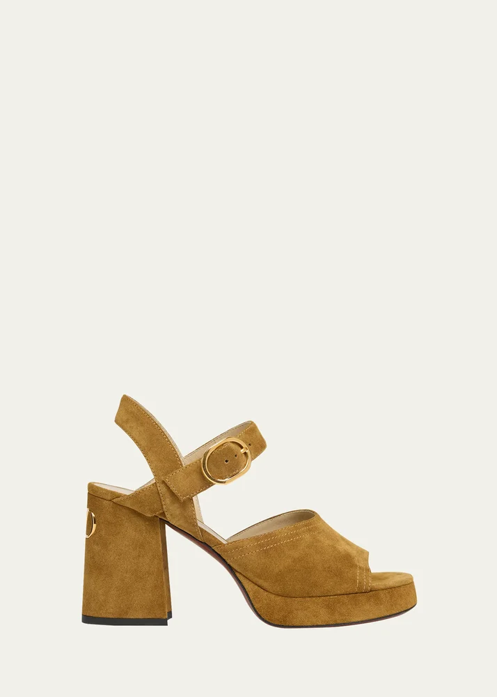 Fawcette VLogo Suede Platform Sandals
