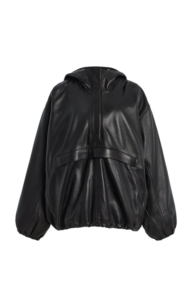 Oversized Leather Anorak