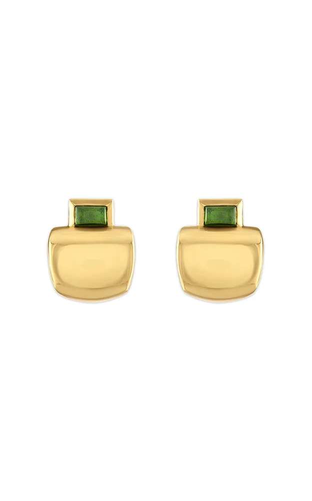 Cowbell 18k Yellow Gold Earrings
