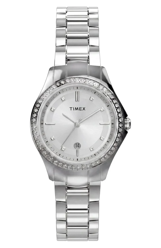 Trend Crystal Bezel Bracelet Watch, 30mm