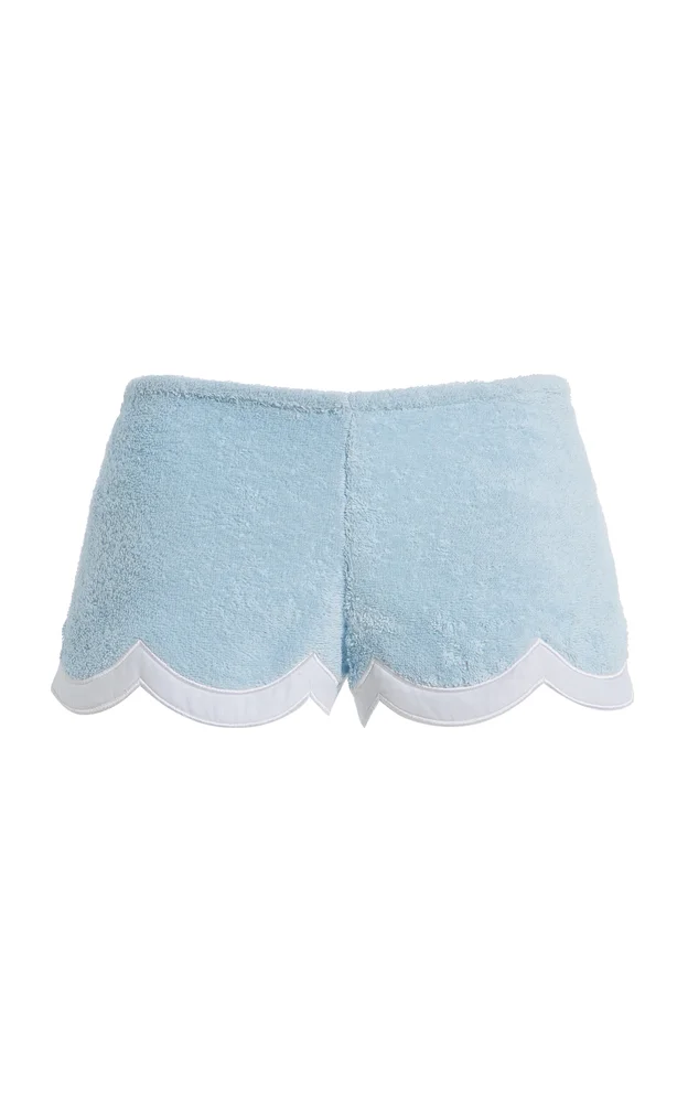 Exclusive Waves Cotton Mini Shorts