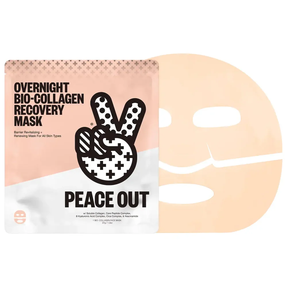 Overnight Bio-Collagen Recovery Sheet Mask with Hyaluronic Acid and Peptides