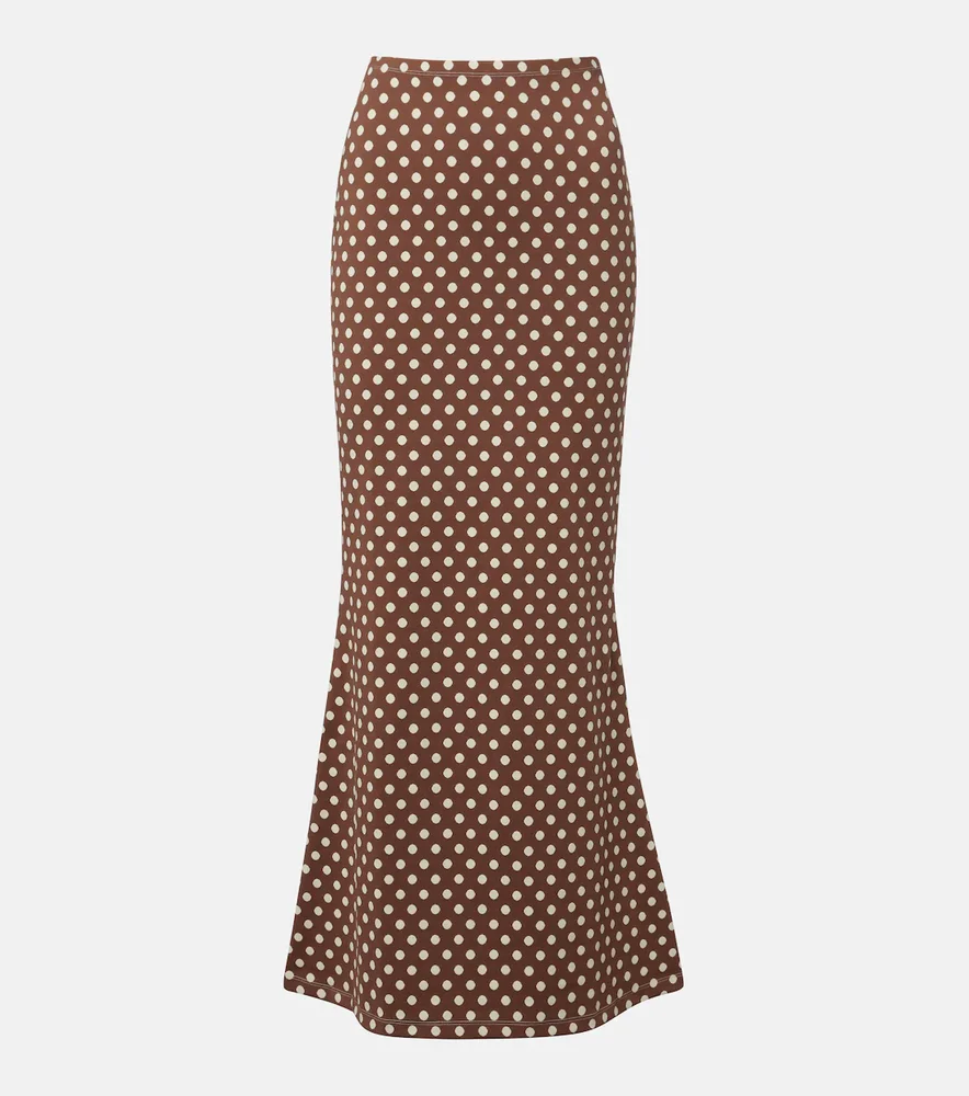Natalia polka-dot maxi skirt