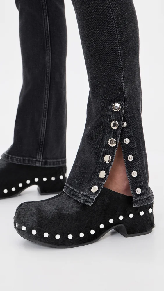 Haircalf Studded Rio Clogs