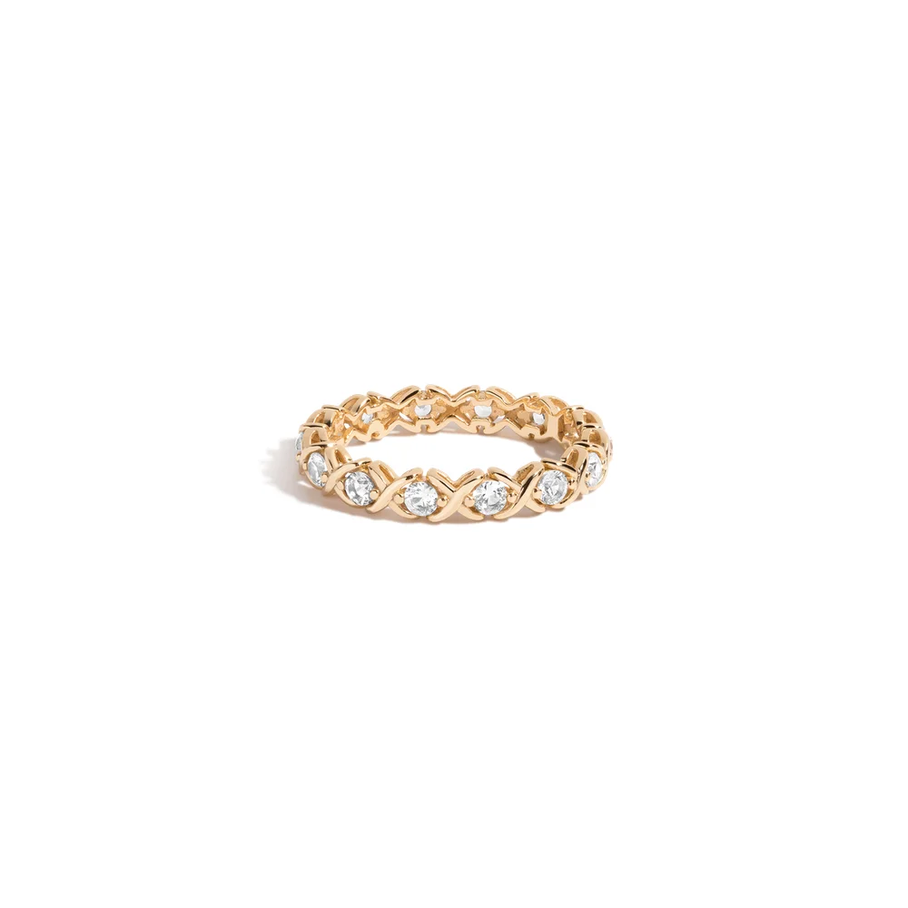 .20 ct. t.w. Lab-Grown Diamond Five-Stone Ring in 18kt Gold Over Sterling. Size 6