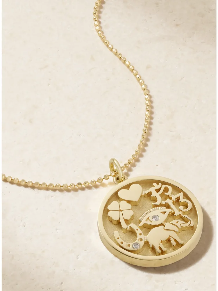 Good Luck 18-karat gold diamond necklace