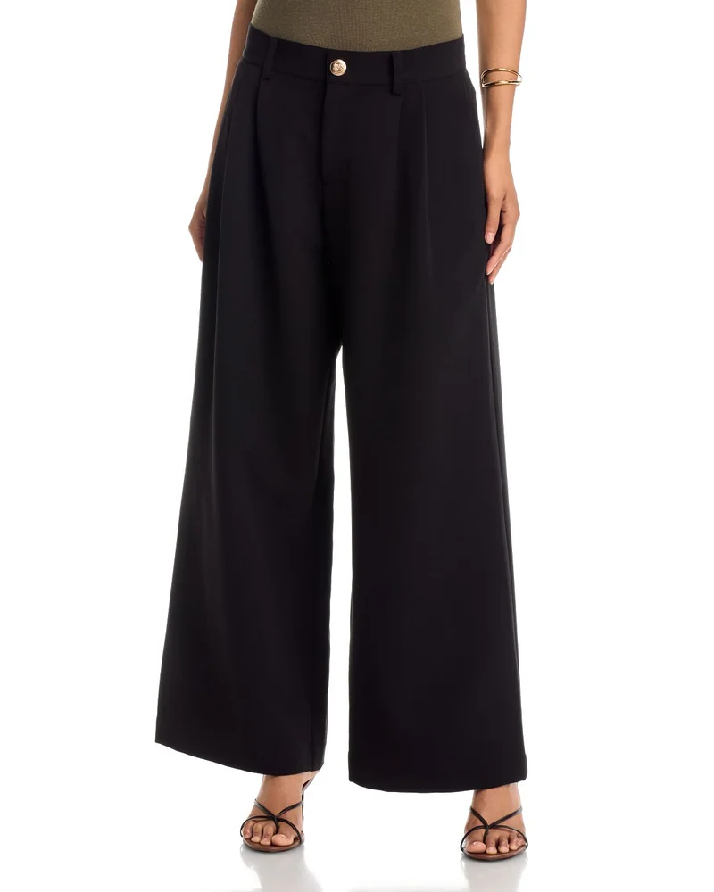 Pleated Wide Leg Pants