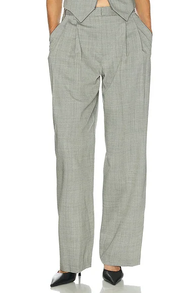 Mid-Rise Tailored Pant With Side Zippers