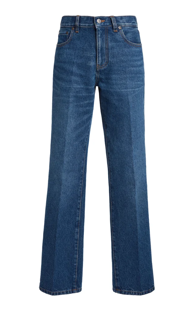 Rigid Low-Rise Flare Jeans