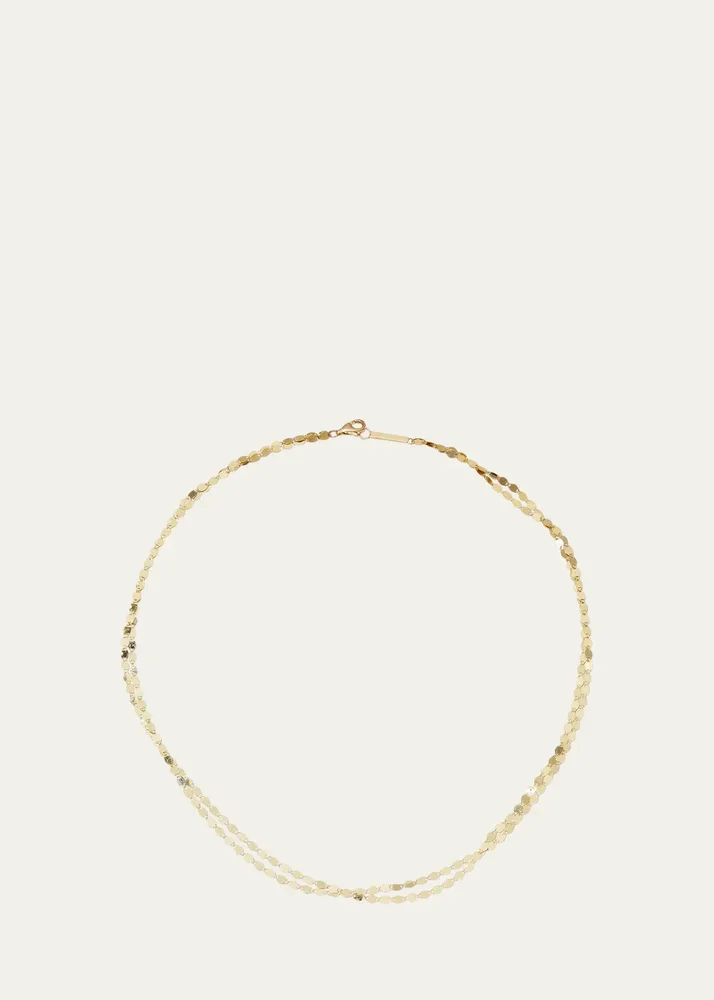 14K Gold Double Strand Petite Nude Choker