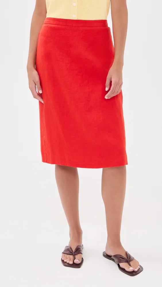 Maya Linen Pencil Skirt