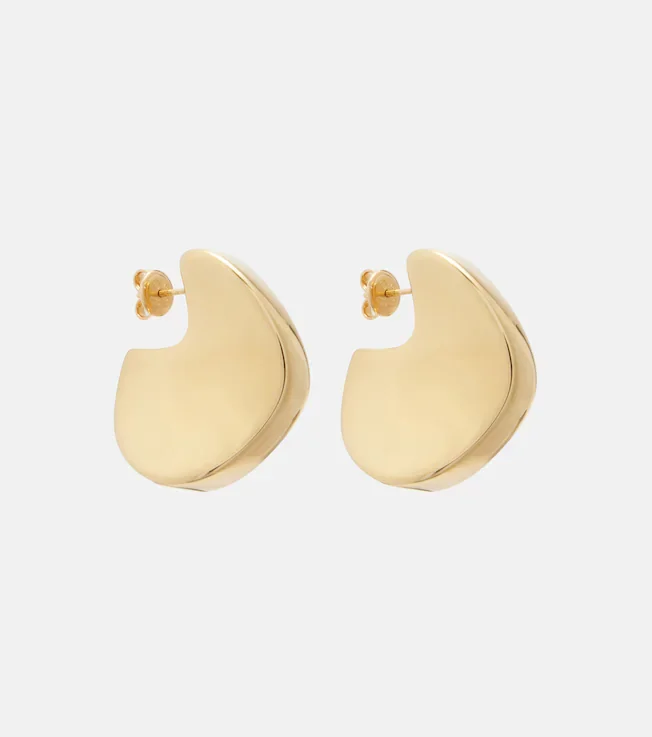 Medium gold-plated sterling silver earrings