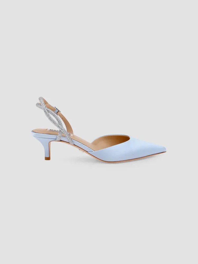 Yulianna 45MM Satin Slingback Pumps