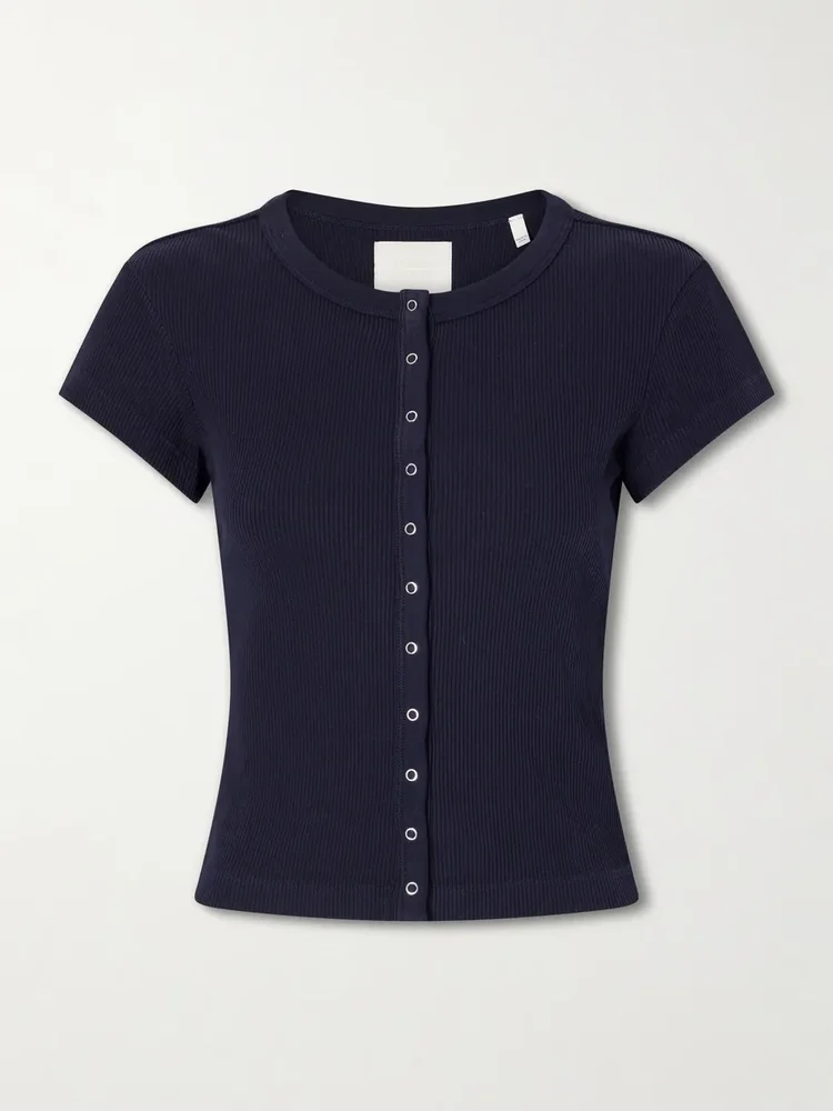 Tabi ribbed jersey cardigan