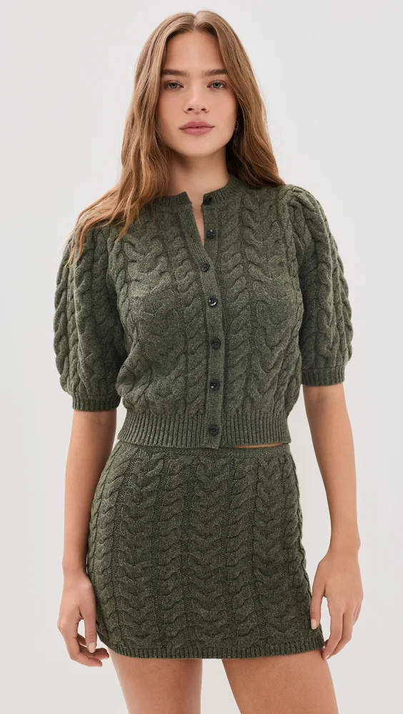 Olivia Puff Knit Cardigan