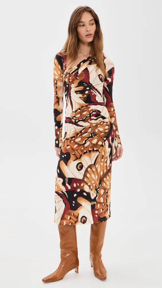Borbofly Multicolor Long Sleeve Dress