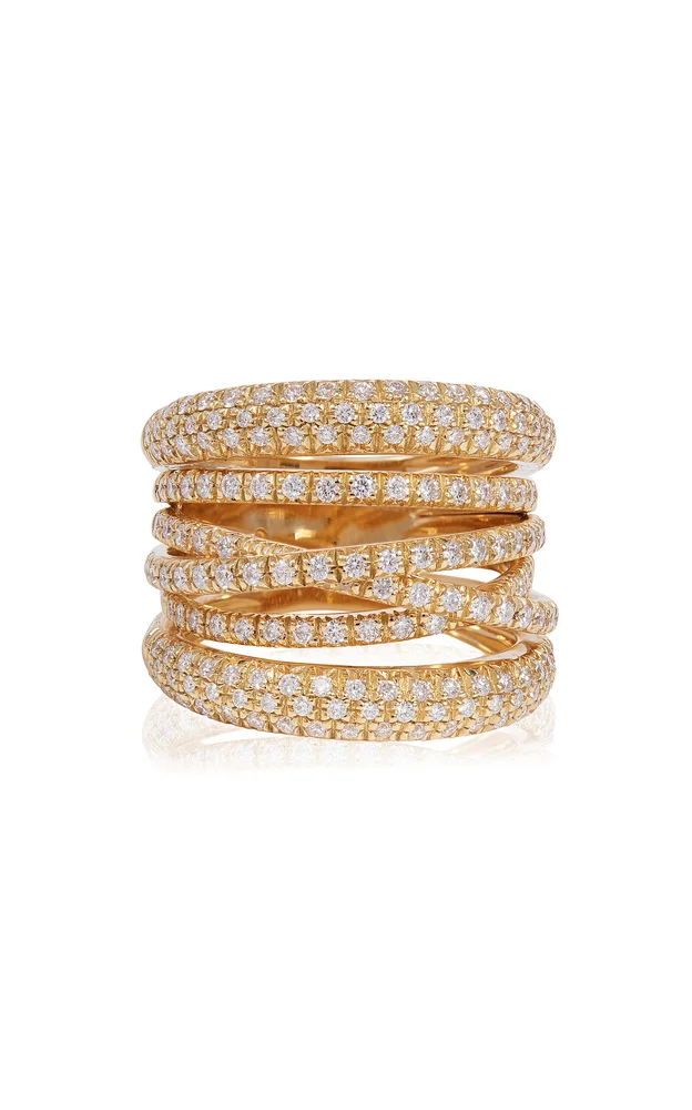Scribble 18K Yellow Gold Diamond Ring