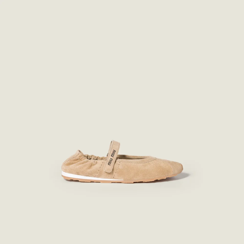 Plume suede ballerinas