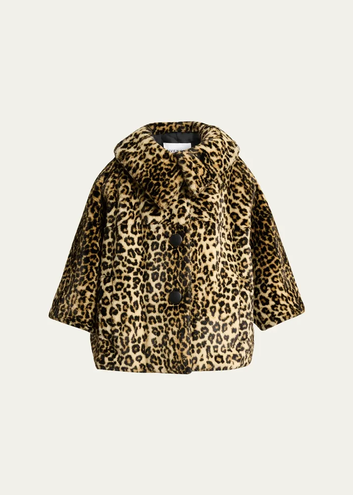 Leopard-Print Faux-Fur Jacket