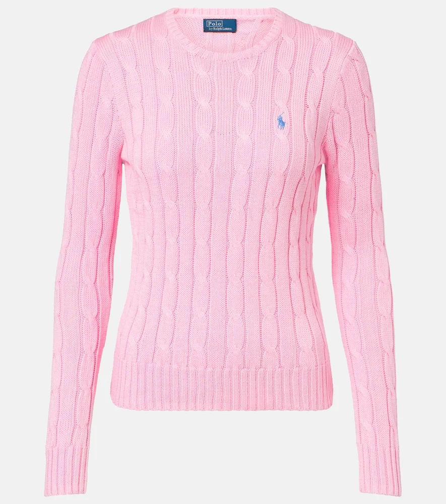 Cable-knit cotton sweater