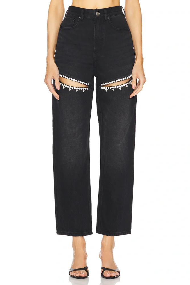 Crystal Slit Jeans