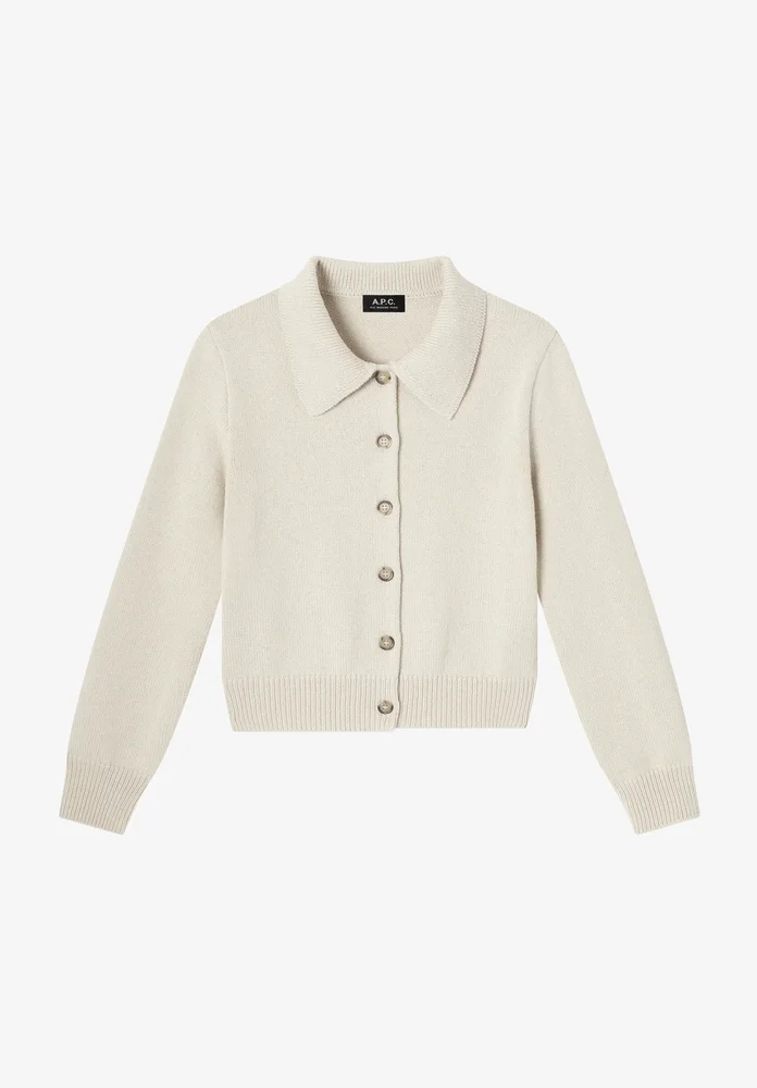 Wool Collared Cardigan