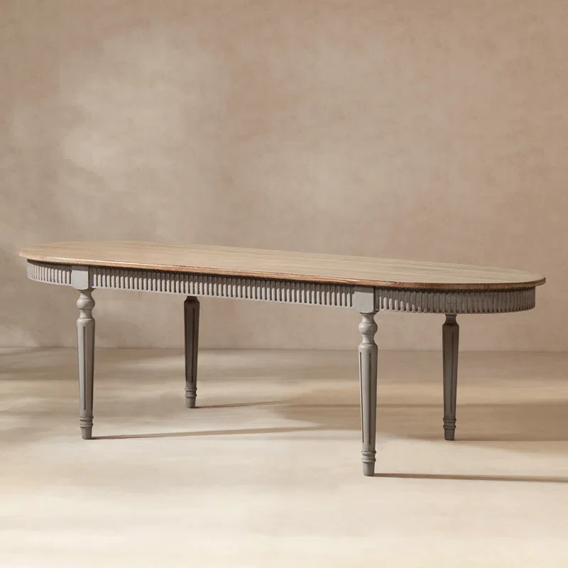 Imarah 94-Inch Reclaimed Wood Oval Dining Table