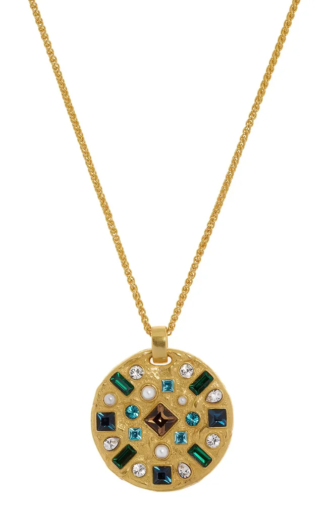 Skye Crystal Coin Pendant Necklace