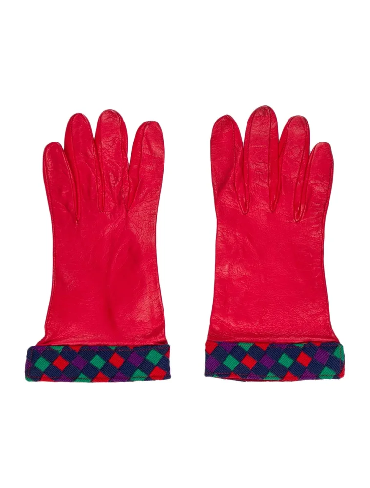 Vintage Intrecciato Weave Lambskin Gloves