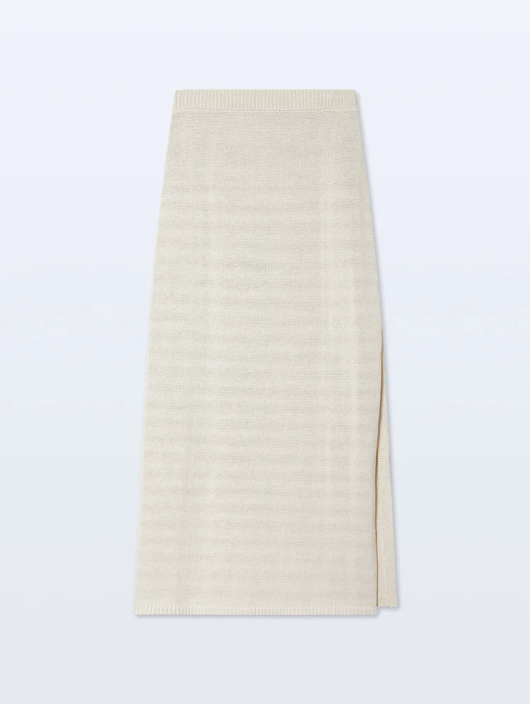 Luxe Cotton Midi Skirt