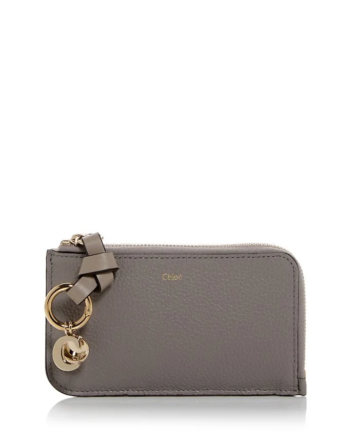 Alphabet Small Leather Zip Wallet