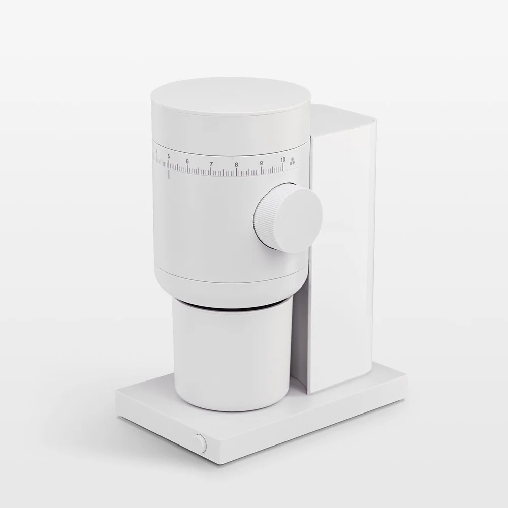 Opus 2 Conical Burr Grinder in Matte White
