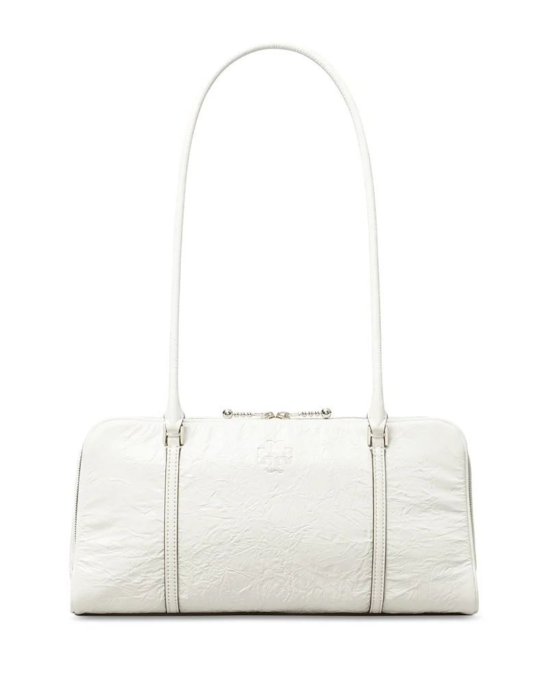Crinkle Leather Small Marshmallow Satchel